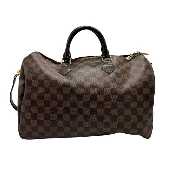 Auth LOUIS VUITTON Damier Speedy Bandouliere 35 Hand Shoulder Bag - Picture 1 of 12